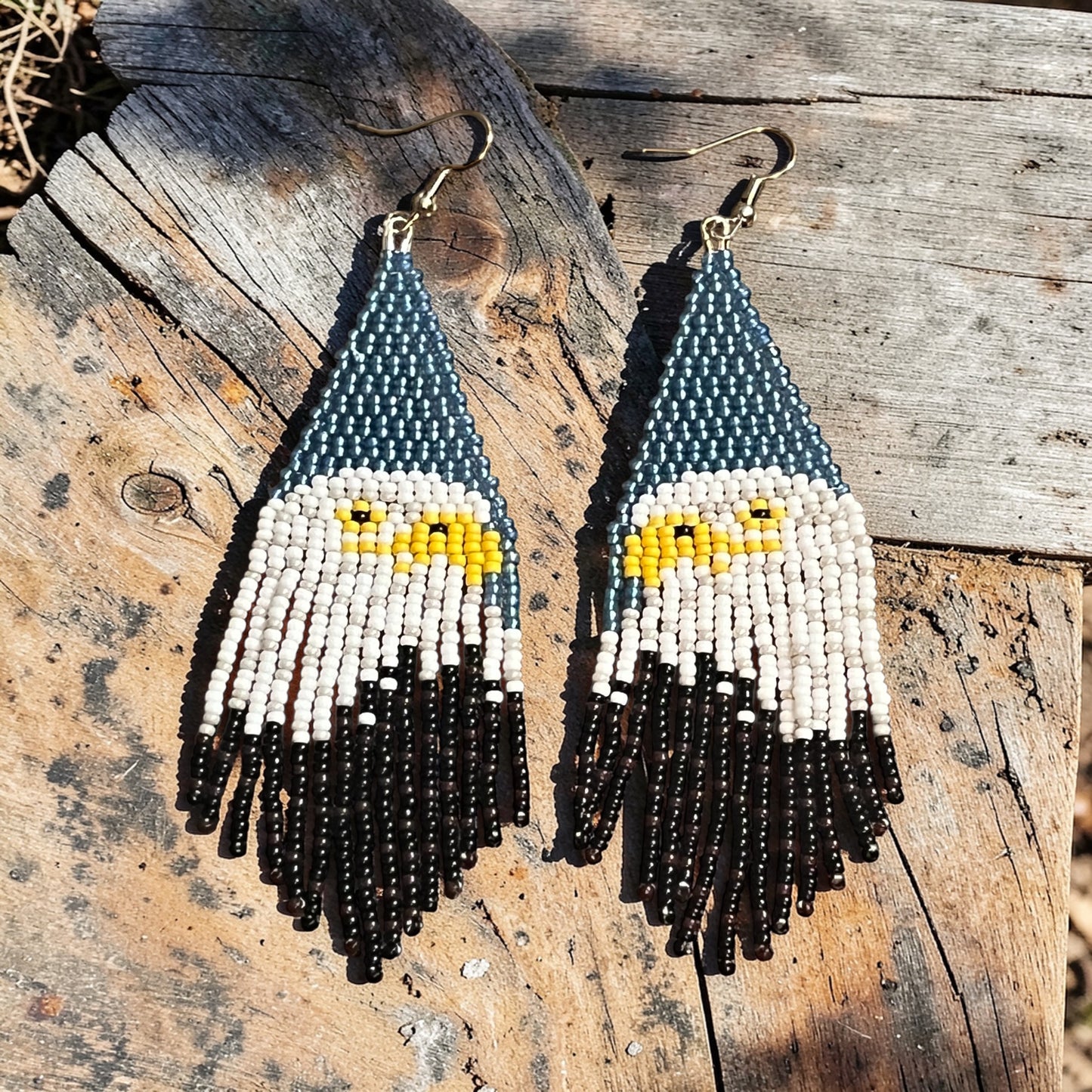 Bald Eagle Fringe Earrings
