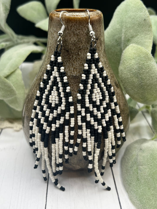 Classic Black and Cream Fringe