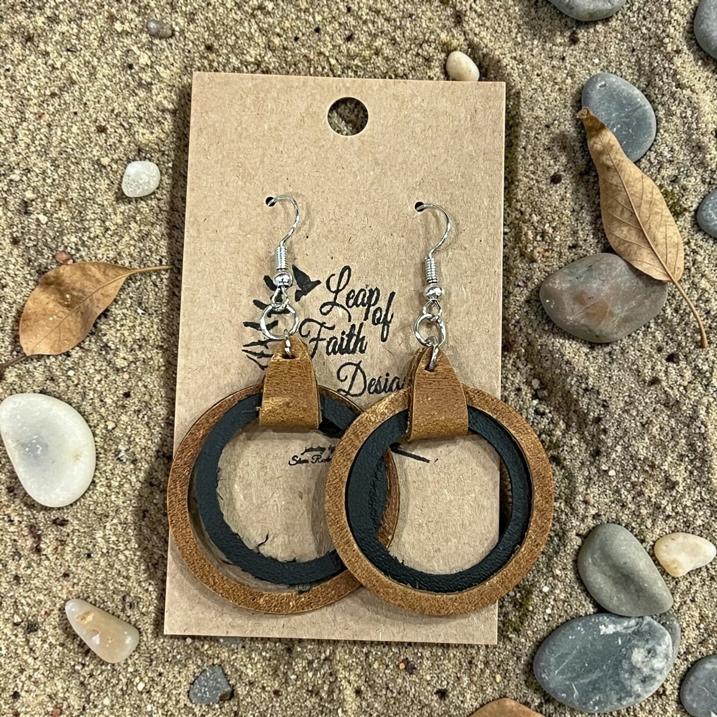 Double Leather Hoop