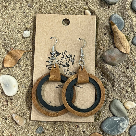 Double Leather Hoop