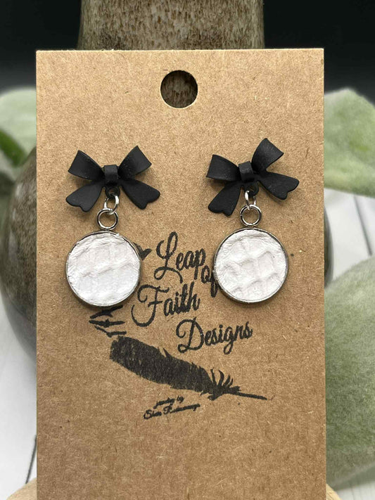 Bow & White Leather