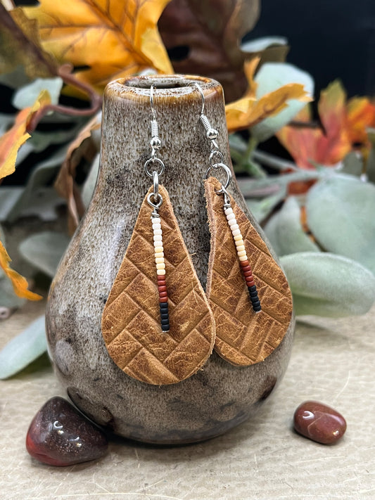 Beaded fall teardrop