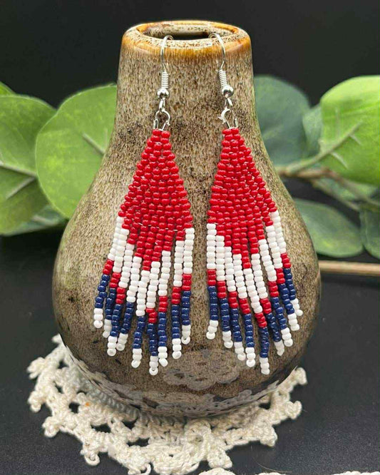 Patriotic Beaded Earrings